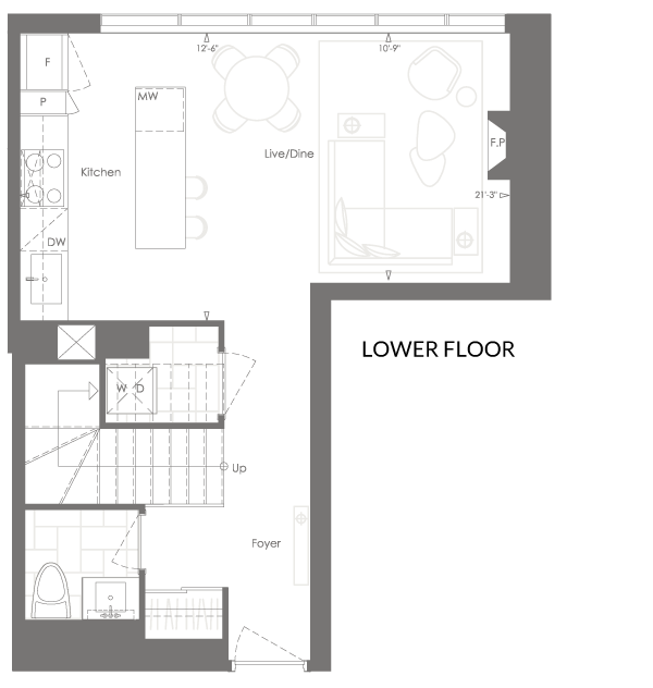 Skyloft 1F+D Lower Floor