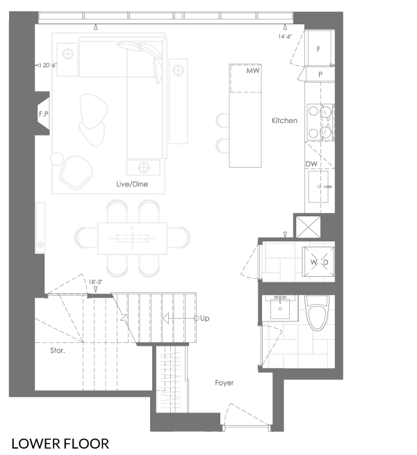 Skyloft 2J Lower Floor